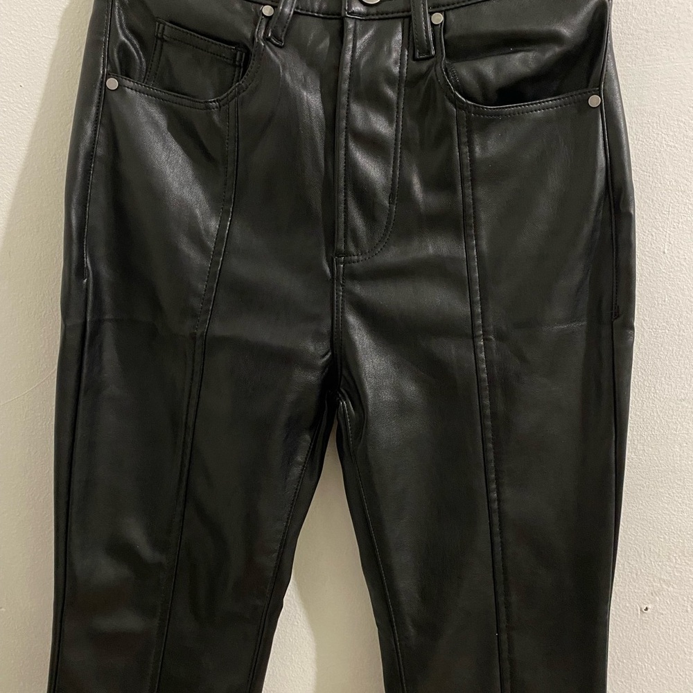 Black Skinny Leather Jeans